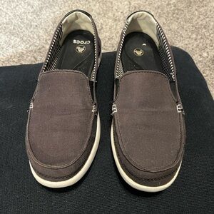 Women’s CROCS Walu Canvas Slip-On Loafers/Casual Comfort Shoes/ Espresso Size 9
